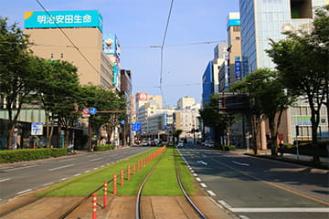 熊本の繁華街　下通り・上通り
